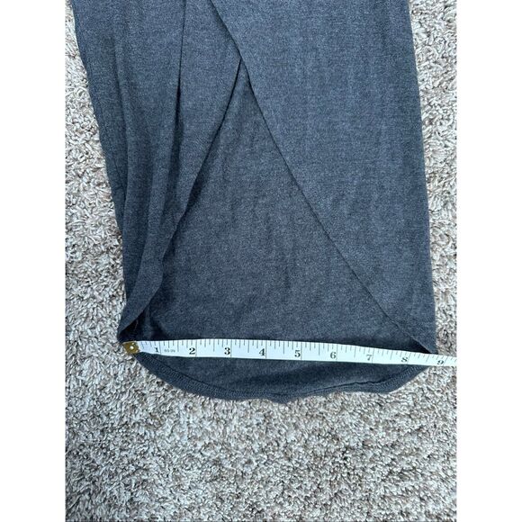Athleta Wrap Front Lounge Yoga Pant Gray Draped Leg Slits Relaxed Fit XS Stretch - Picture 7 of 12